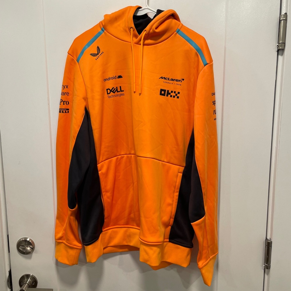 Castore McLaren Formula 1 Team Hoodie Orange Black XL Racing Pullover